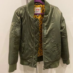 Appaman sz 10 unisex Bomber jacket. Olive green. Preowned excellent condition